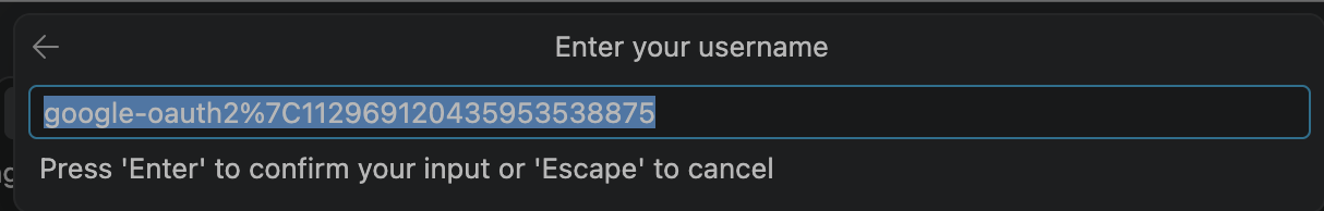 Enter username (press Enter)
